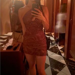 House of CB brown marble dress